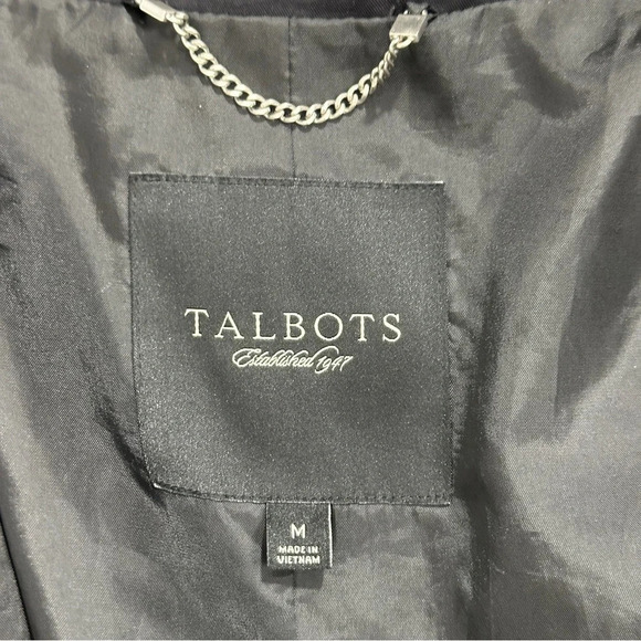Talbots black jacket/windbreaker, size M, fully lined, snap closures, spring - Picture 14 of 14